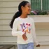 Girls Long Sleeve Graphic Tee, alternative image