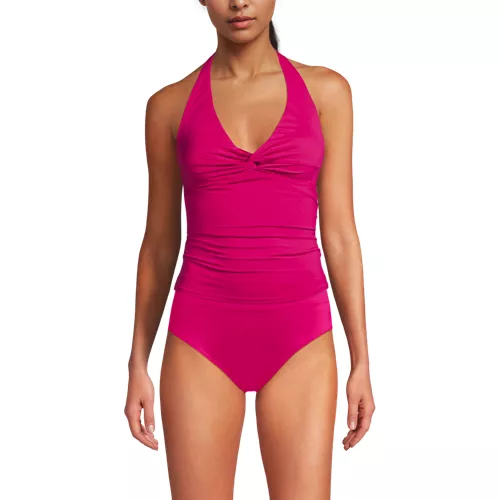 Women's Twist Halter Tankini Top , Front