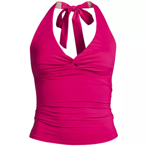 Women's Twist Halter Tankini Top , Front