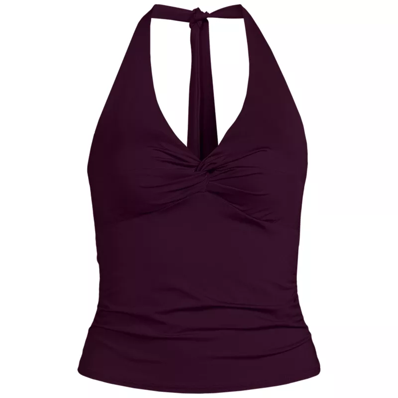 Women's Twist Halter Tankini Top , Front