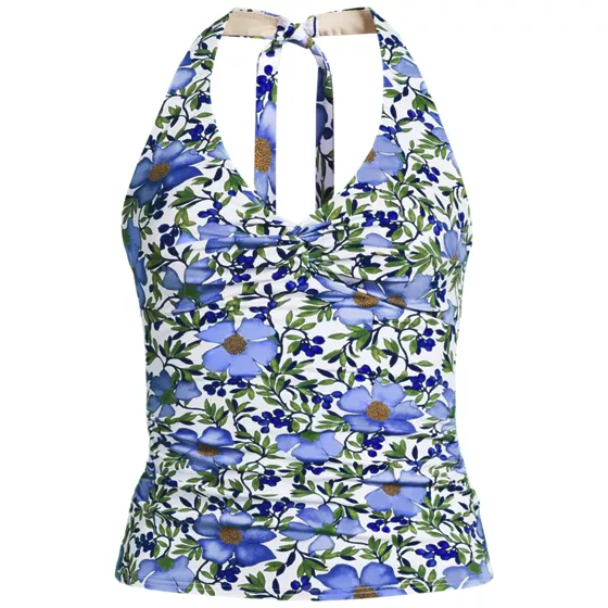 Women's Plus Size Twist Halter Tankini Top  - primary