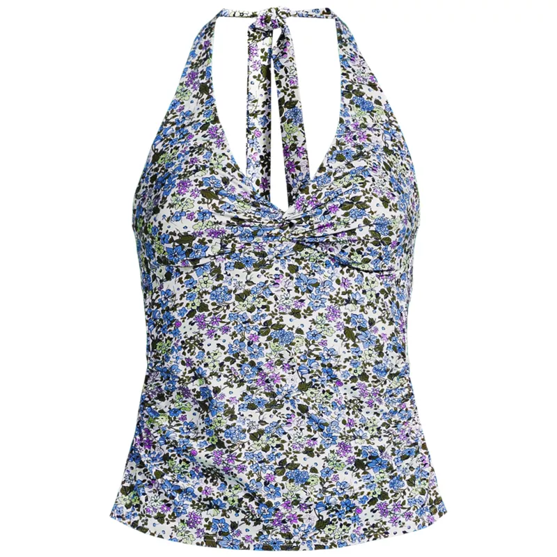 Women's Twist Halter Tankini Top , Front