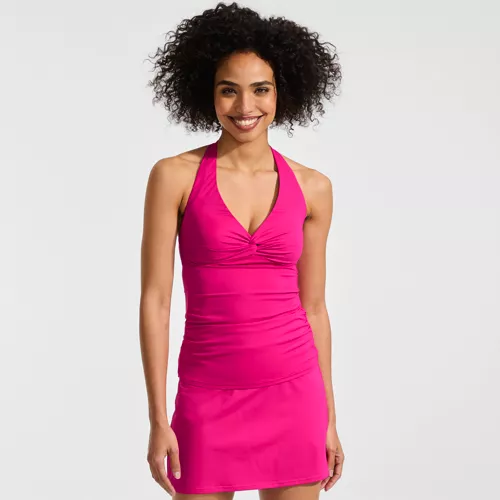 Women's Twist Halter Tankini Top , Front