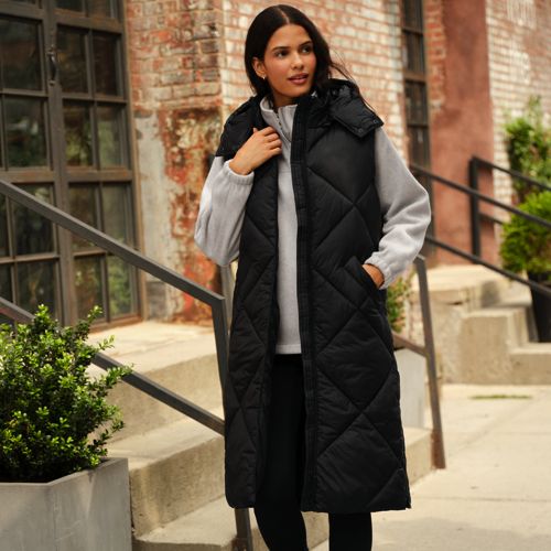 Long gilet coat best sale