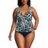 Women's Plus Size Twist Halter Tankini Top, Front