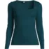 Women's Long Sleeve Rib Square Neck Tee, Front