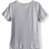 Girls Short Sleeve Ribbed Henley T-Shirt, Back