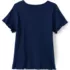 Girls Short Sleeve Ribbed Henley T-Shirt, Back