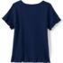 Girls Short Sleeve Ribbed Henley T-Shirt, Back