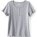 Girls Short Sleeve Ribbed Henley T-Shirt, Front