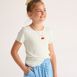 Girls Short Sleeve Ribbed Henley T-Shirt, alternative image