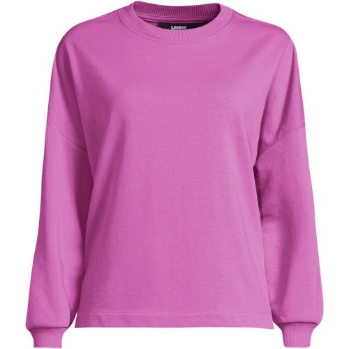  Lands' End Leichtes Sweatshirt, Damen, Größe:44-46 Regular, Pink, By Lands' End 