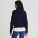 Women's Cable Turtleneck with Mock Shirt Detail Sweater, Back