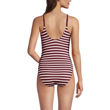 Women's Petite Tugless Thin Strap One Piece Swimsuit - image 5