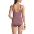 Women's Petite Tugless Thin Strap One Piece Swimsuit, Back