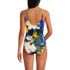 Women's D-Cup Tugless Thin Strap One Piece Swimsuit Print, Back
