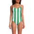 Women's Tugless Thin Strap One Piece Swimsuit, Front