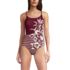 Women's Petite Tugless Thin Strap One Piece Swimsuit, Front