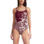 Women's Tugless Thin Strap One Piece Swimsuit