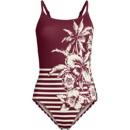 Women's Petite Tugless Thin Strap One Piece Swimsuit - image 3