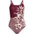 Women's Petite Tugless Thin Strap One Piece Swimsuit, Front