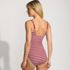 Women's Petite Tugless Thin Strap One Piece Swimsuit, Back