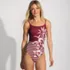 Women's Tugless Thin Strap One Piece Swimsuit, Front