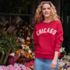 Women's Long Sleeve Graphic Sweatshirt, alternative image