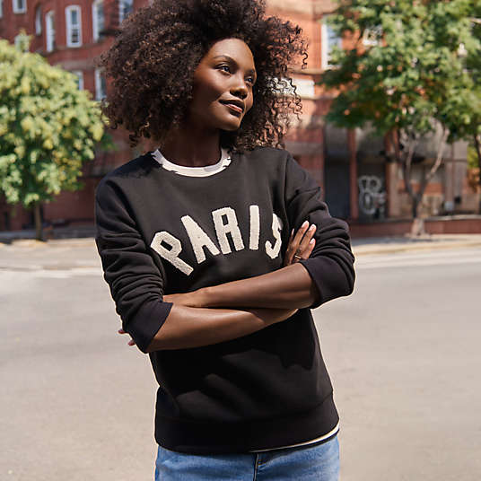 Women's Black Sweatshirts | Lands' End Women's Black Sweatshirts | Lands' End