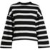 Women's Bell Sleeve Stripe Sweatshirt, Front