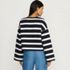 Women's Bell Sleeve Stripe Sweatshirt, Back