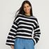 Women's Bell Sleeve Stripe Sweatshirt, Front