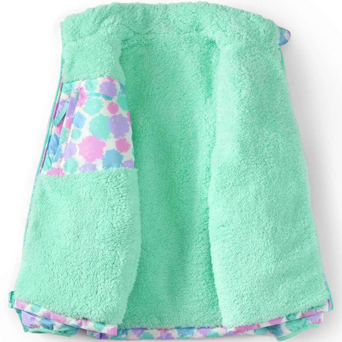 Girls Reversible Fleece Puffer Jacket