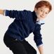 Boys Cable Button Mock Neck Sweater, alternative image