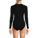 Women's Long Sleeve Zip Front One Piece Swimsuit, Back