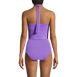 Women's Knot Front Halter Tankini Swimsuit Top, Back