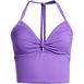 Women's Knot Front Halter Tankini Swimsuit Top, Front