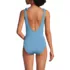 Women's Chorine Resistant Tie Shoulder V-neck High Leg One Piece Swimsuit, Back