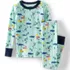Kids Long Sleeve Top and Bottom Snug Fit Pajama Set, alternative image