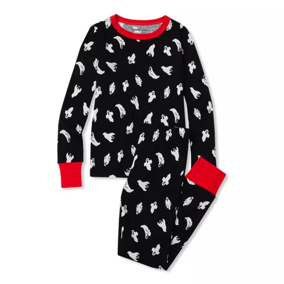 Kids Long Sleeve Top and Bottom Snug Fit Pajama Set - primary