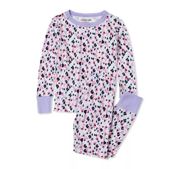 Kids Long Sleeve Top and Bottom Snug Fit Pajama Set - primary