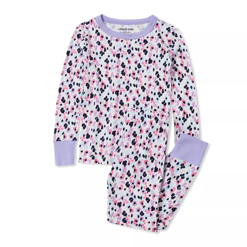 Kids Long Sleeve Top and Bottom Snug Fit Pajama Set, alternative image