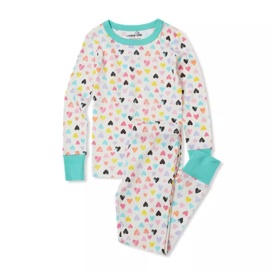 Kids Long Sleeve Top and Bottom Snug Fit Pajama Set - primary