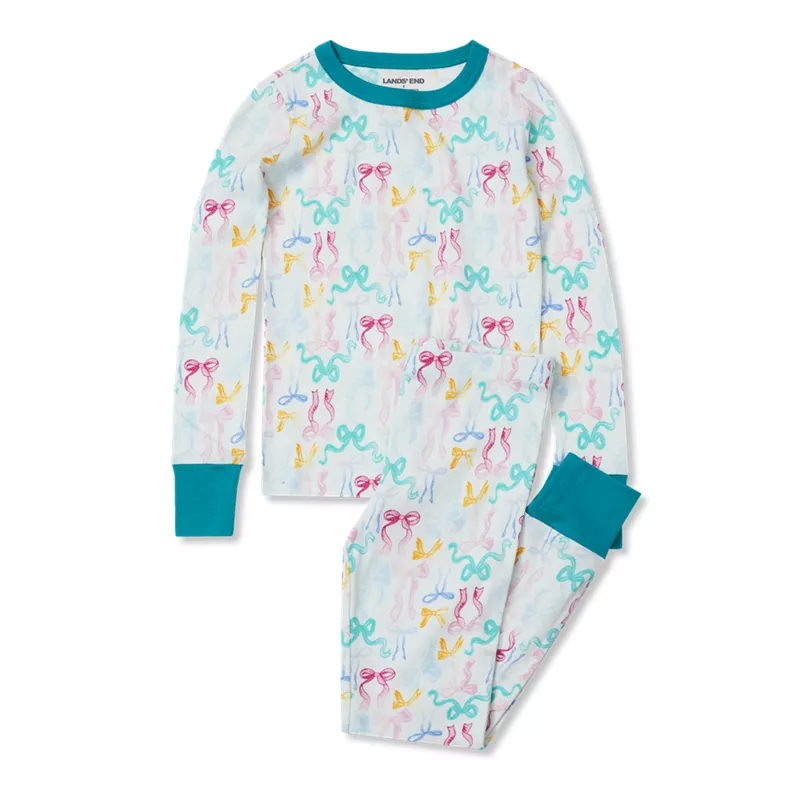 Kids Long Sleeve Top and Bottom Snug Fit Pajama Set, alternative image