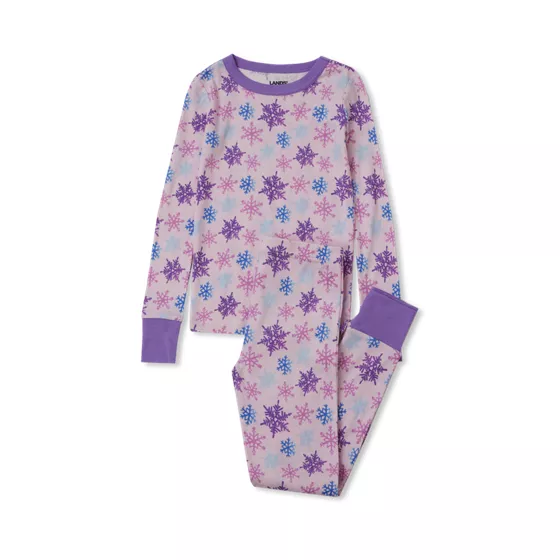 Kids Long Sleeve Top and Bottom Snug Fit Pajama Set - primary