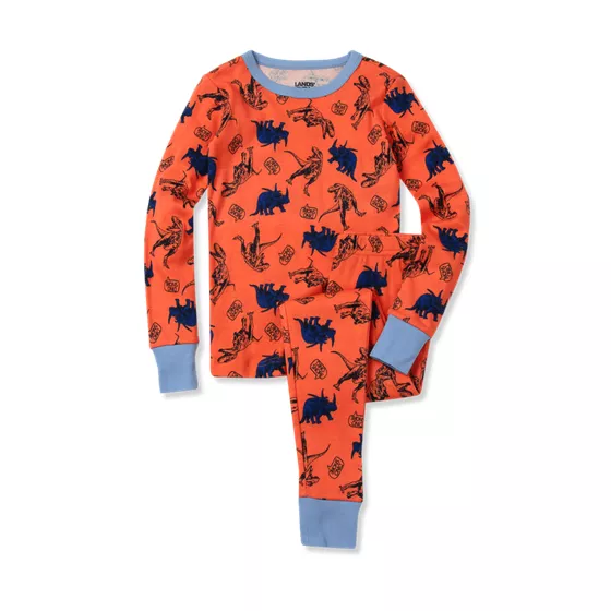 Kids Long Sleeve Top and Bottom Snug Fit Pajama Set - primary