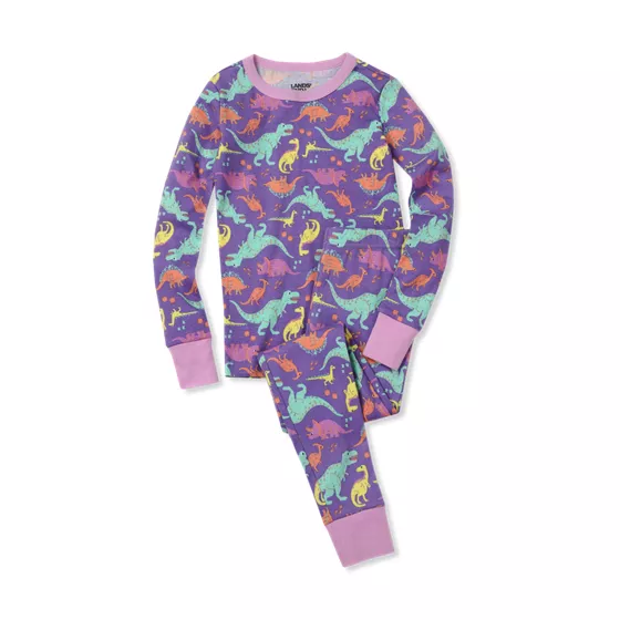 Kids Long Sleeve Top and Bottom Snug Fit Pajama Set - primary
