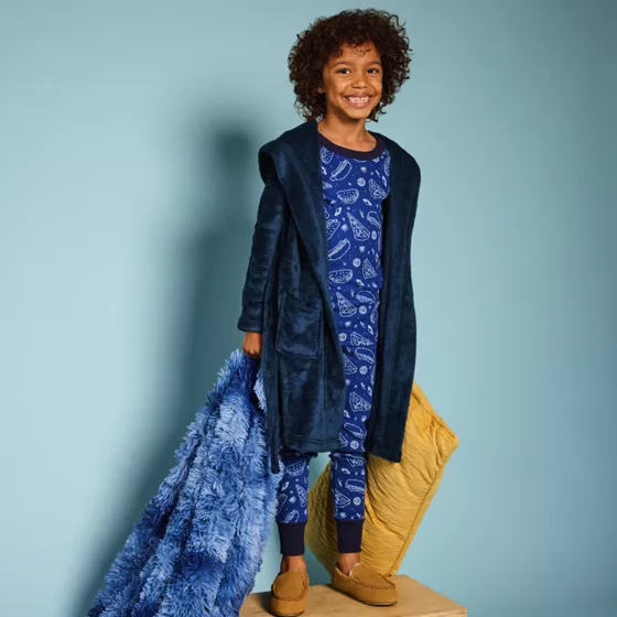Kids Long Sleeve Top and Bottom Snug Fit Pajama Set - primary