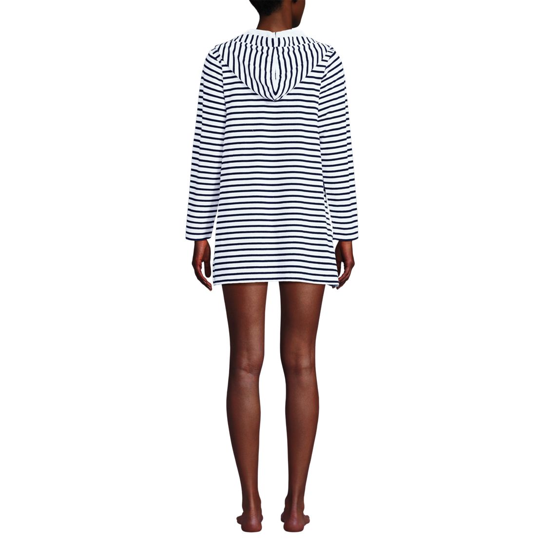 Women's Terry Hooded Mini Swim Cover-up Dress