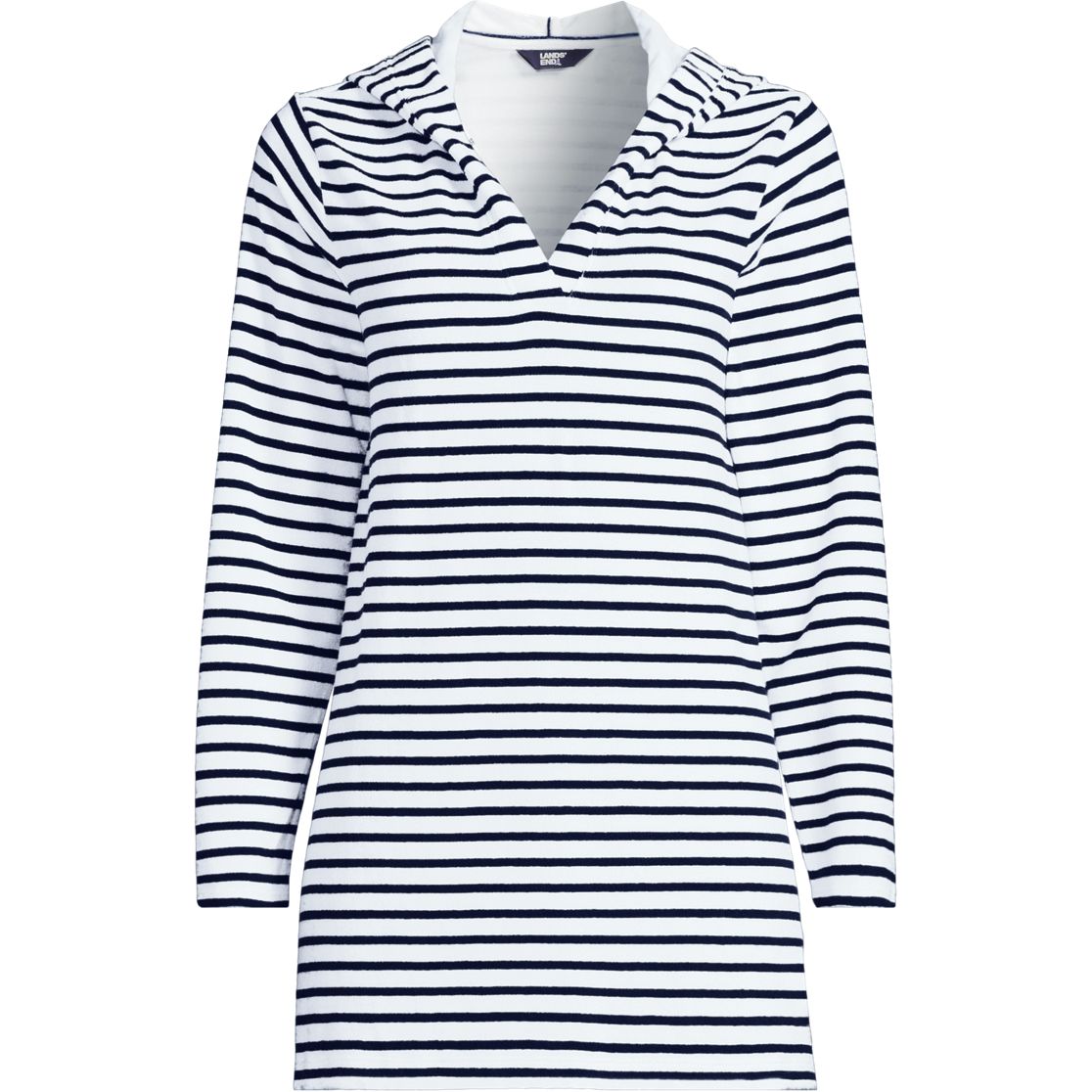 Women's Terry Hooded Mini Swim Cover-up Dress